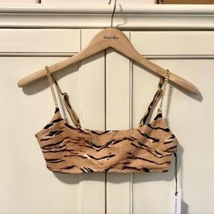 WeWoreWhat Tiger Stripe Sports Bra